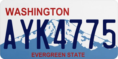 WA license plate AYK4775