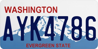 WA license plate AYK4786