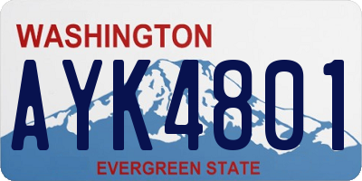 WA license plate AYK4801