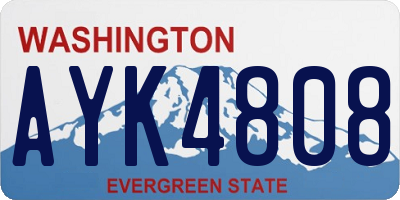 WA license plate AYK4808