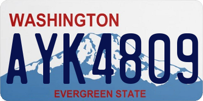 WA license plate AYK4809