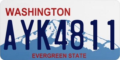 WA license plate AYK4811