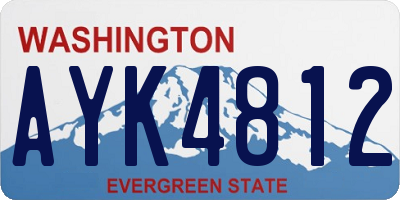 WA license plate AYK4812