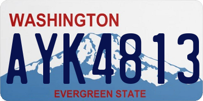 WA license plate AYK4813