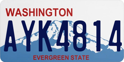 WA license plate AYK4814