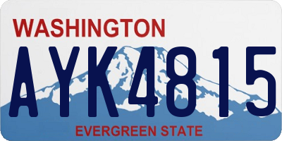 WA license plate AYK4815