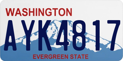 WA license plate AYK4817