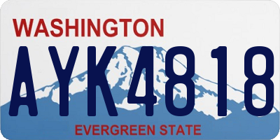 WA license plate AYK4818