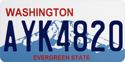 WA license plate AYK4820