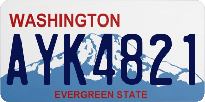 WA license plate AYK4821