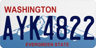WA license plate AYK4822