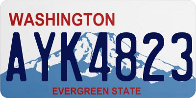 WA license plate AYK4823