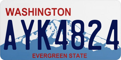 WA license plate AYK4824