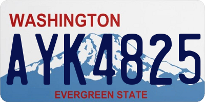 WA license plate AYK4825