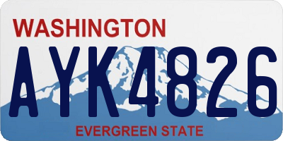WA license plate AYK4826