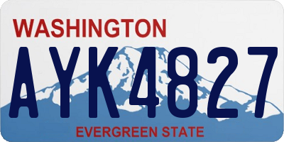 WA license plate AYK4827