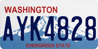 WA license plate AYK4828