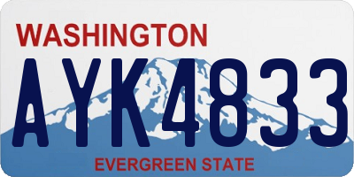 WA license plate AYK4833