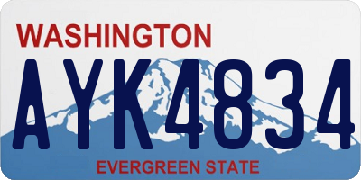 WA license plate AYK4834