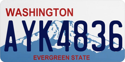 WA license plate AYK4836
