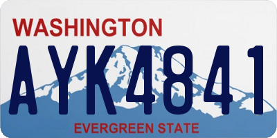 WA license plate AYK4841