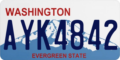 WA license plate AYK4842