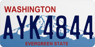 WA license plate AYK4844