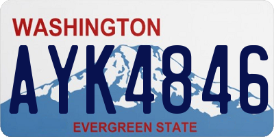 WA license plate AYK4846