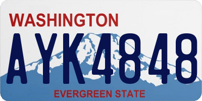 WA license plate AYK4848