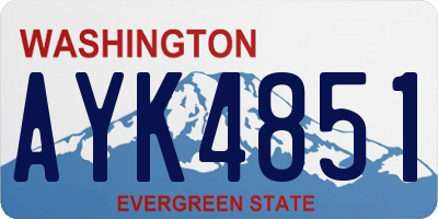 WA license plate AYK4851