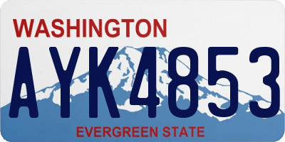 WA license plate AYK4853