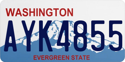 WA license plate AYK4855