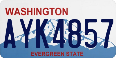 WA license plate AYK4857