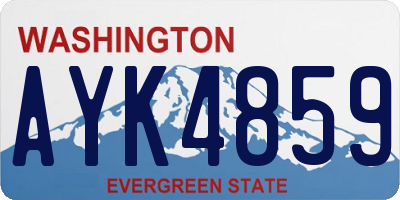 WA license plate AYK4859