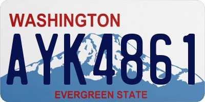 WA license plate AYK4861