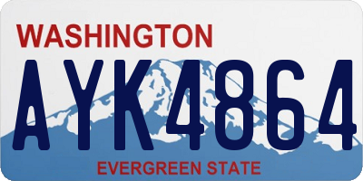WA license plate AYK4864