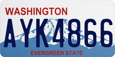 WA license plate AYK4866