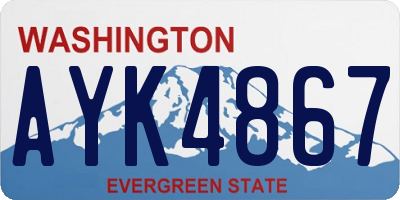 WA license plate AYK4867