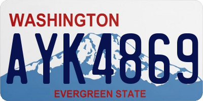 WA license plate AYK4869