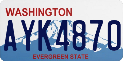 WA license plate AYK4870