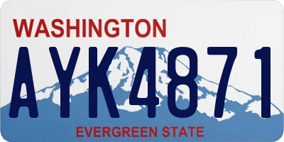 WA license plate AYK4871