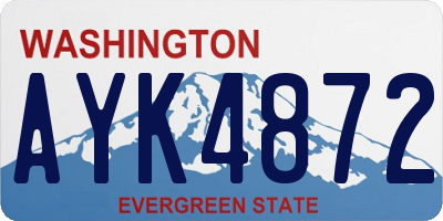 WA license plate AYK4872