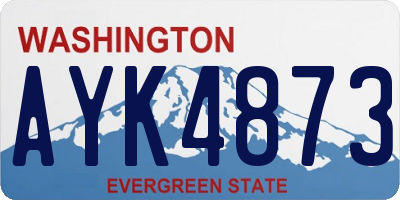 WA license plate AYK4873