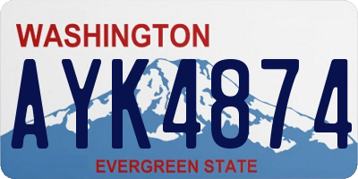 WA license plate AYK4874