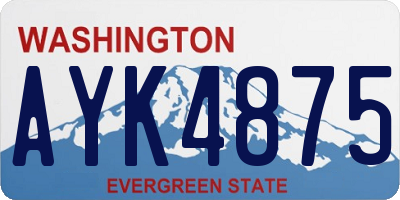 WA license plate AYK4875