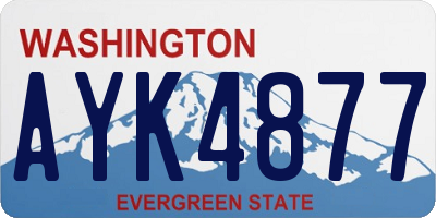 WA license plate AYK4877