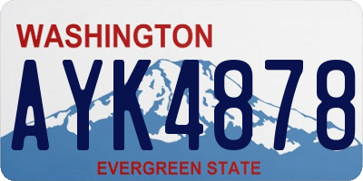 WA license plate AYK4878