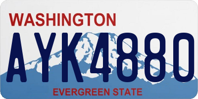 WA license plate AYK4880