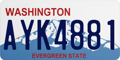 WA license plate AYK4881