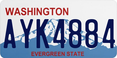 WA license plate AYK4884